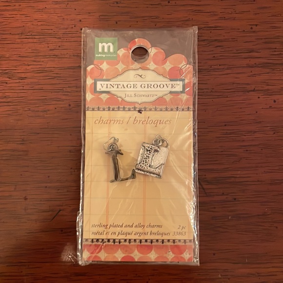 NEW Vintage Groove by Jill Schwartz Letter Alpha Charms - CHOOSE L / N / O / U - Picture 2 of 9